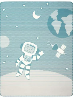Babydecke Spacekid in blau