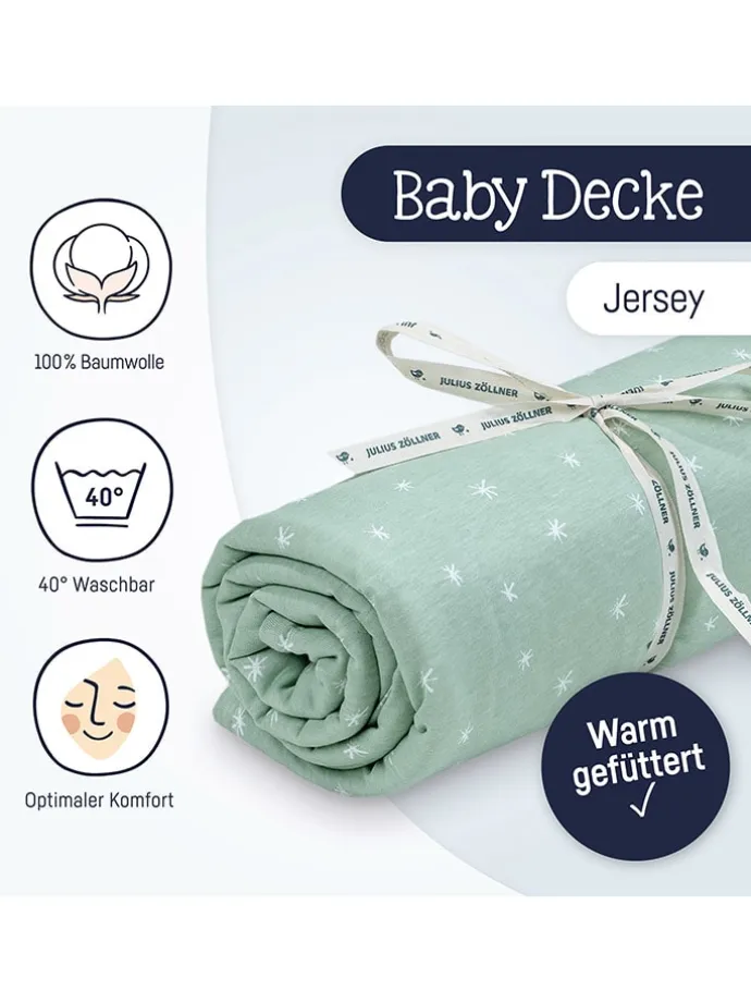 Babydecke "Stary" in Grün