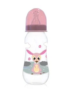 Babyflasche 250 ml Tiere in rosa