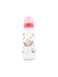 Babyflasche 250 ml Tiere in rosa
