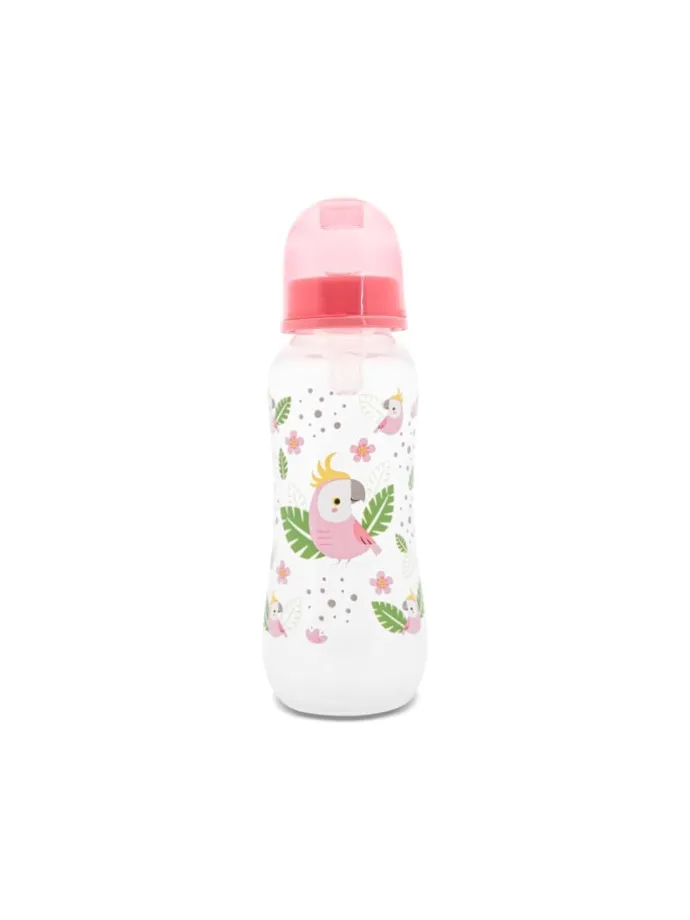 Babyflasche 250 ml Tiere in rosa
