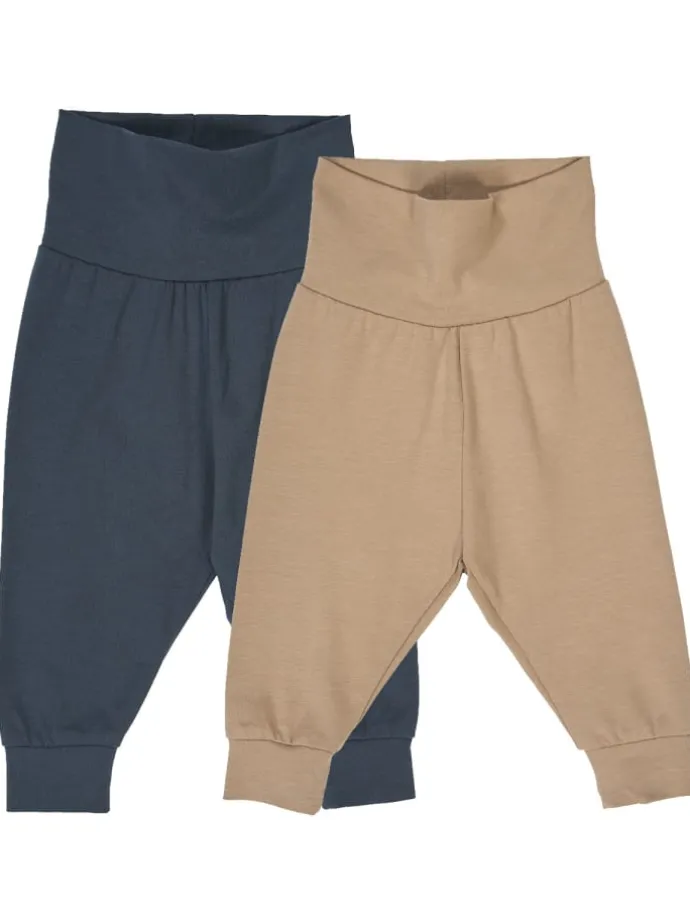 Babyhose 2er-Pack in Night Blue/ Beige