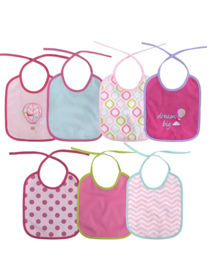 Babylatz-Set 7-teilig einlagig in rosa