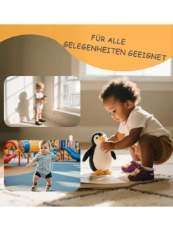 Baby-Lederlaufschuhe mit rutschfester Sohle – Cremefarben mit Fuchsmotiv