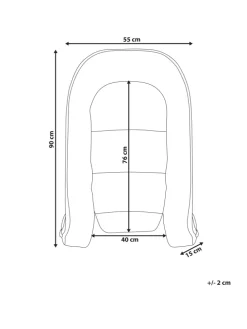 Babynest EREB in Grün/Weiß - (W) 55 x (H) 15 x (L) 90 cm