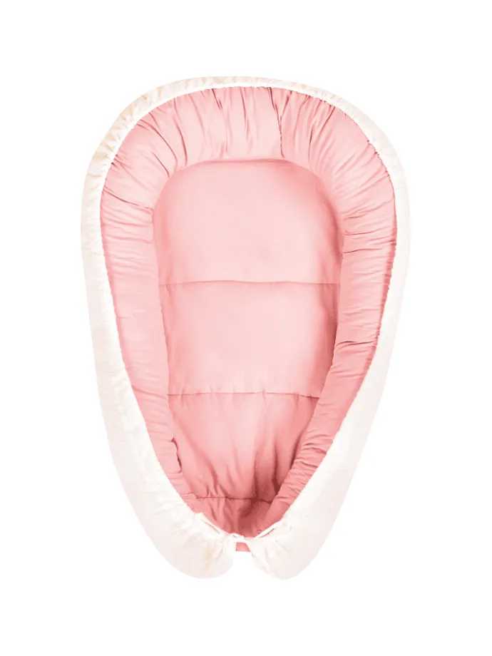 Babynest EREB in Rosa/Beige - (W) 55 x (H) 15 x (L) 90 cm