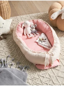 Babynest EREB in Rosa/Beige - (W) 55 x (H) 15 x (L) 90 cm