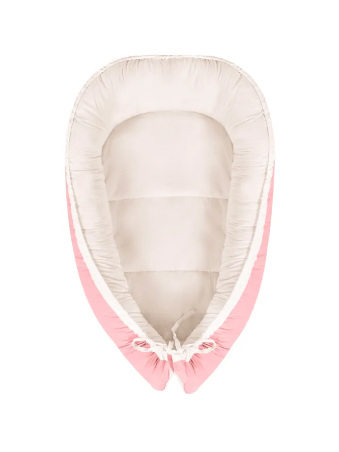 Babynest EREB in Rosa/Beige - (W) 55 x (H) 15 x (L) 90 cm