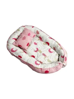 Babynest mit Kissen in Mehrfarbig