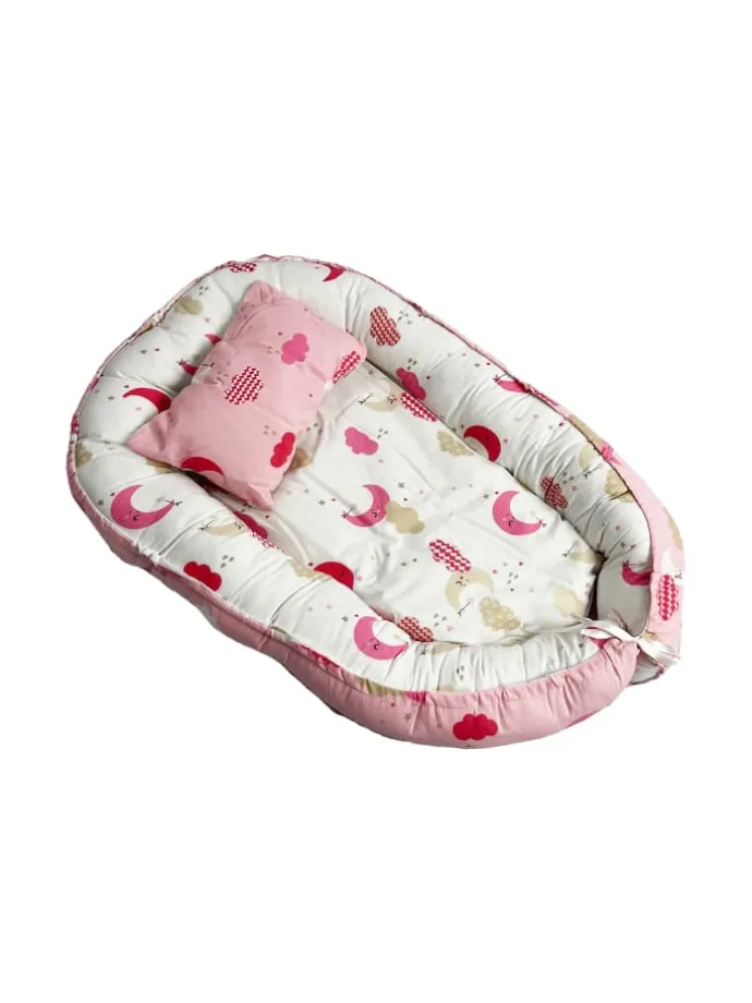 Babynest mit Kissen in Mehrfarbig