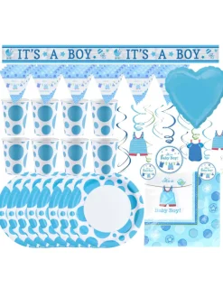 Babyparty-Set It's a Boy 47-teilig Gender Reveal Party in blau