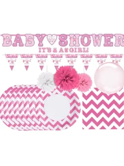 Babyparty-Set It's a Girl 35-teilig Gender Reveal Party in rosa