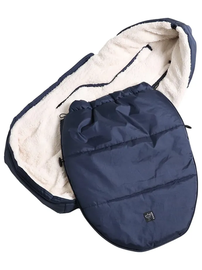 Babyschalen-Fußsack "Hoody 2.0" in Dunkelblau - (L)80 x (B)40 cm