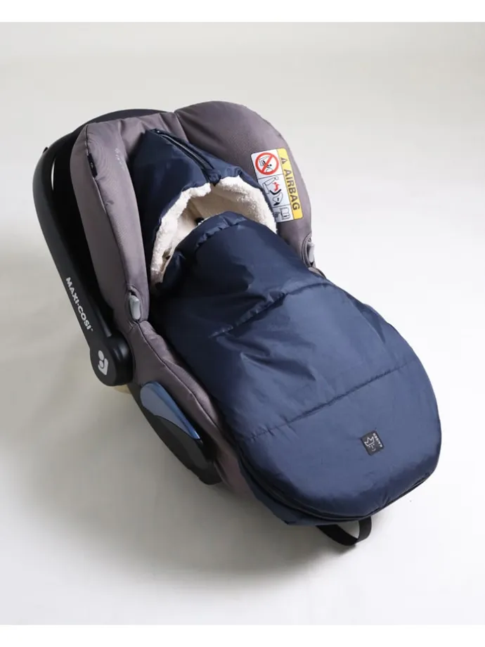 Babyschalen-Fußsack "Hoody 2.0" in Dunkelblau - (L)80 x (B)40 cm