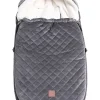 Babyschalen-Fußsack "X-Large Velvet Hoody" in Grau - (L)92 x (B)45 cm