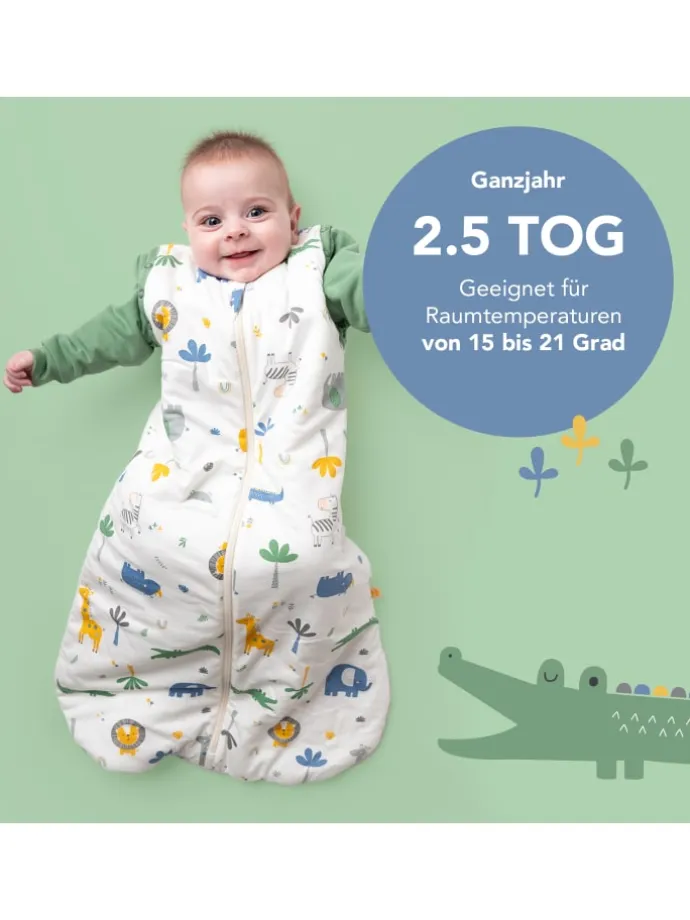 Babyschlafsack, 2.5 TOG in Dunkelgrün