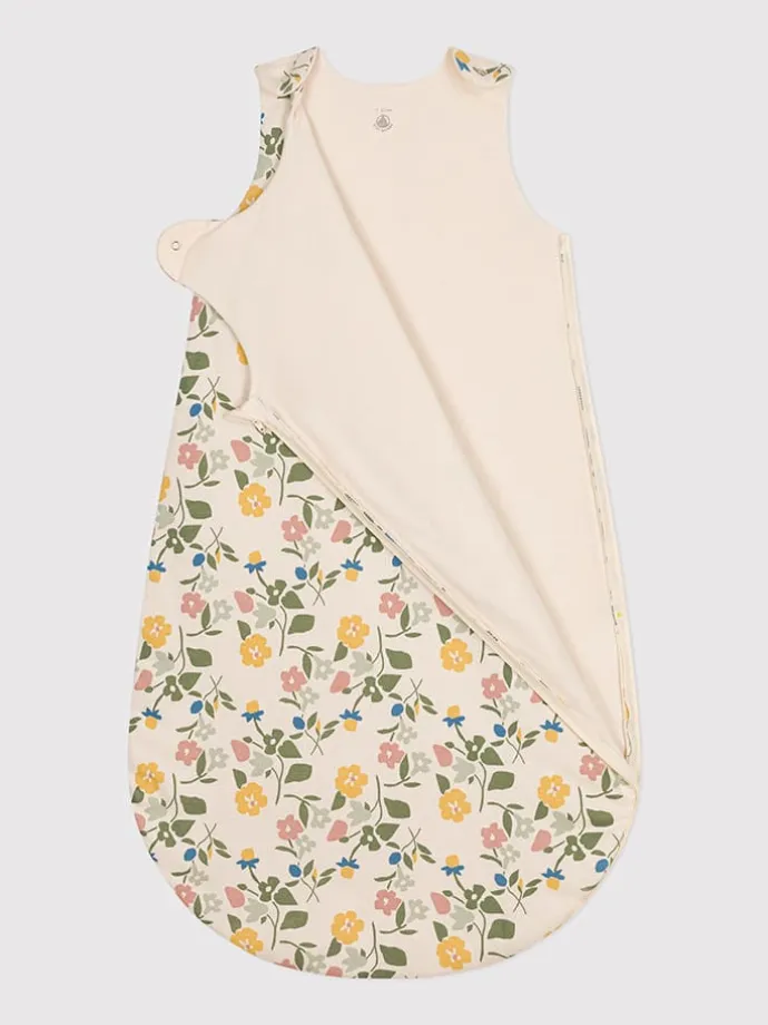 Babyschlafsack in Creme/ Grün/ Rosa