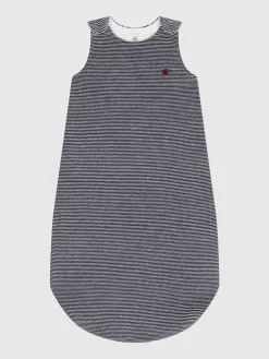 Babyschlafsack in Dunkelblau/ Weiß