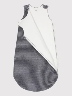 Babyschlafsack in Dunkelblau/ Weiß