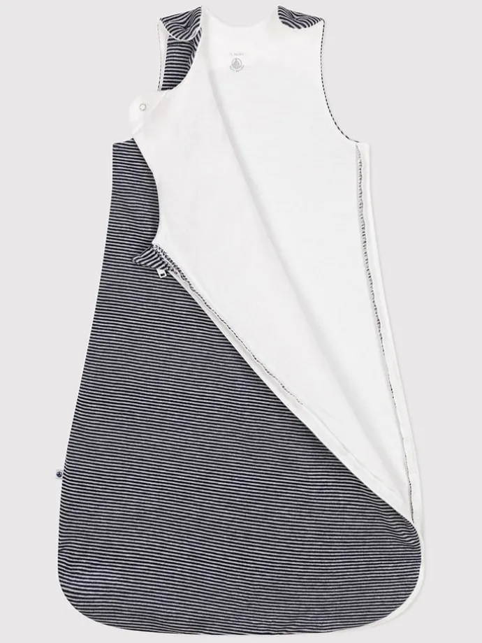 Babyschlafsack in Dunkelblau/ Weiß