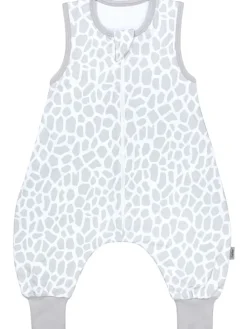 Babyschlafsack mit Beinen Unwattiert in hellgrau