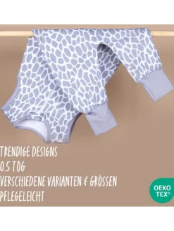 Babyschlafsack mit Beinen Unwattiert in hellgrau