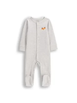 Babystrampler mit Füßen in grau