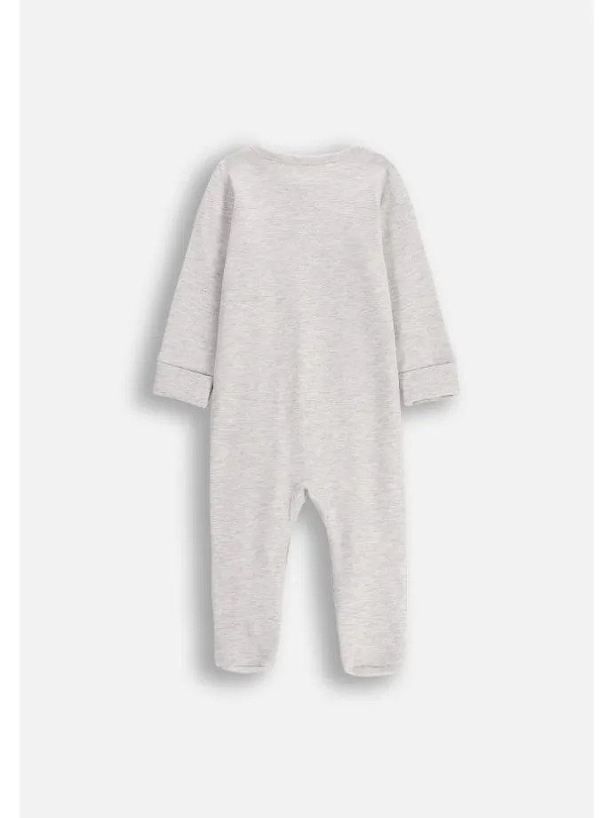 Babystrampler mit Füßen in grau