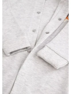 Babystrampler mit Füßen in grau