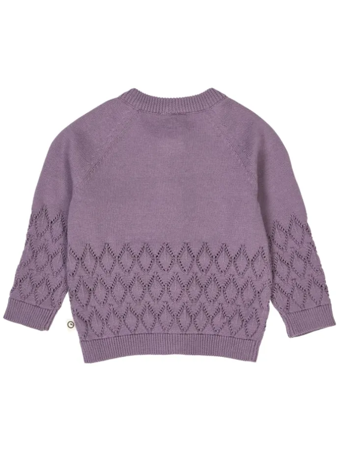Babystrickjacke in Lilac fog