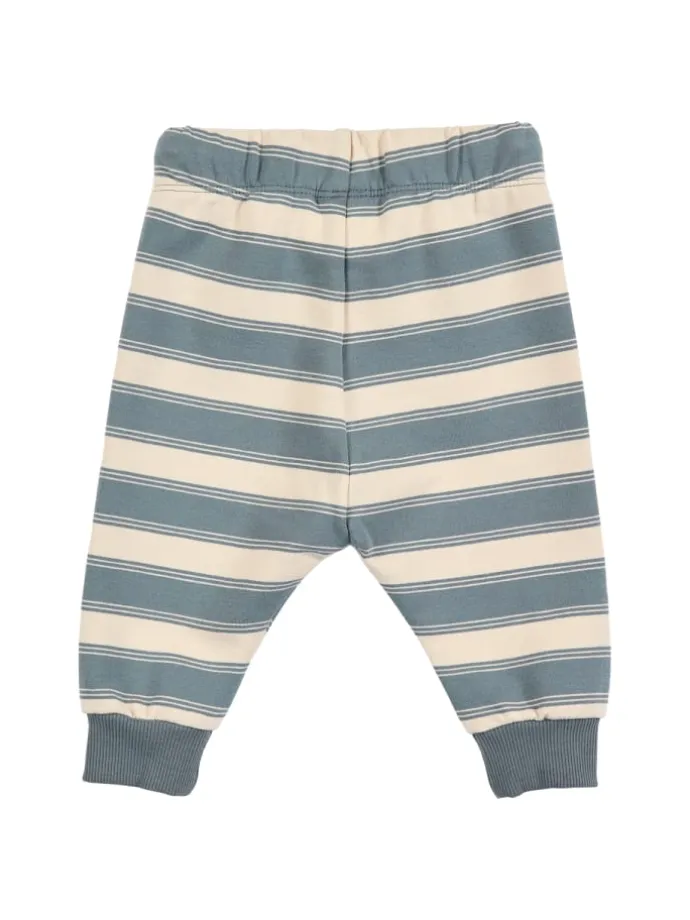 Babysweathose in Oak/ Stormy blue
