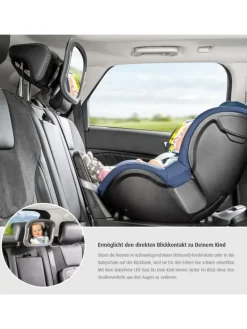 BabyView LED Auto-Sicherheitsspiegel mit Licht in Grau ab 0 Monate
