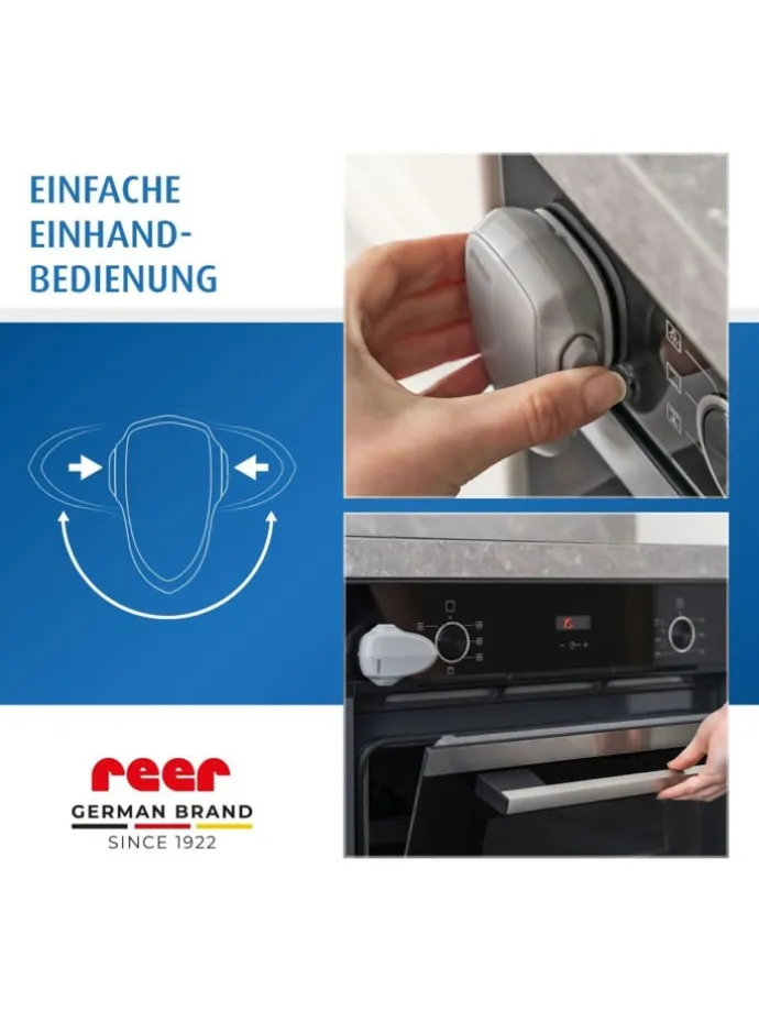 Backofen-Kindersicherung in Grau ab 0 Monate