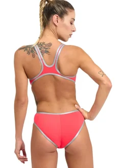 Badeanzug  in Pink/ Silber