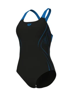 Badeanzug in Schwarz/ Blau