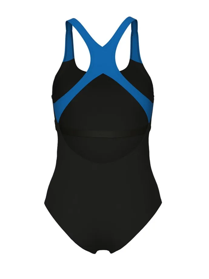 Badeanzug in Schwarz/ Blau