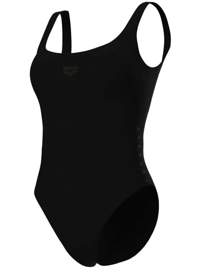 Badeanzug "Team Stripe" in Schwarz