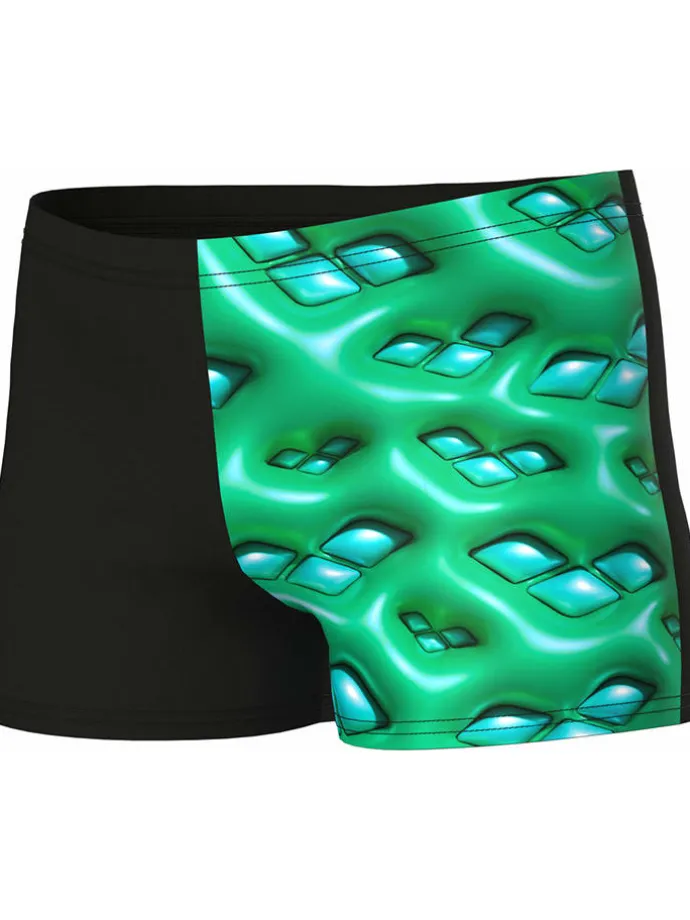 Badehose in Schwarz/ Grün