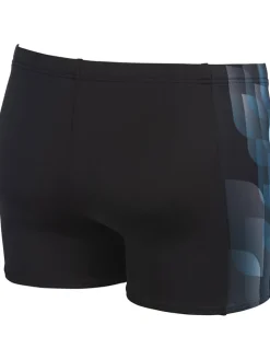 Badehose "Mirrors" in Schwarz/ Türkis