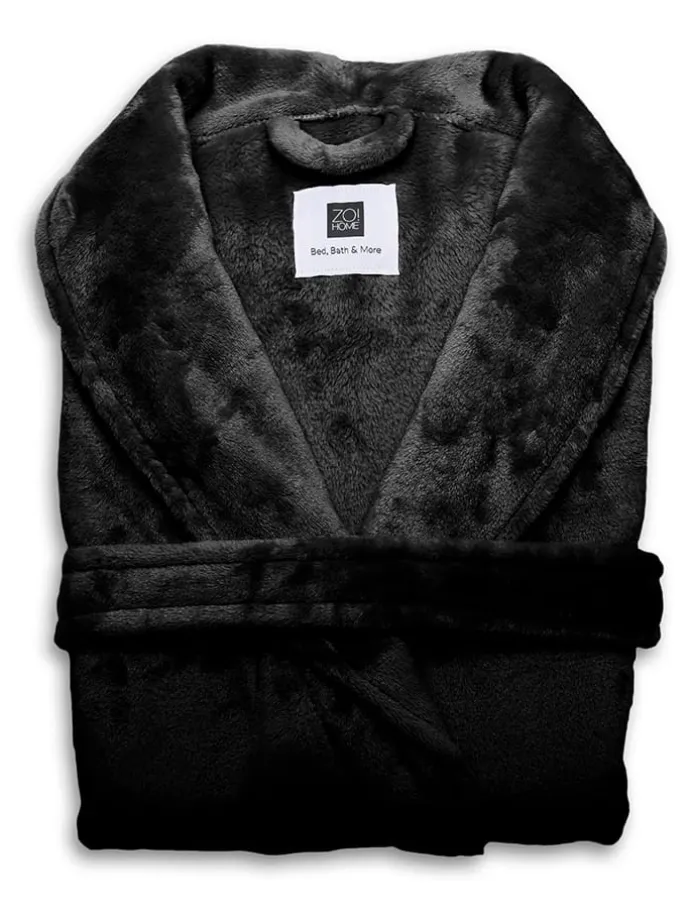 Bademantel "Cara" in Schwarz