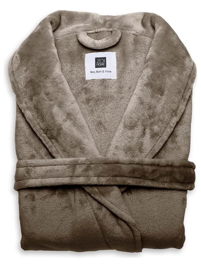 Bademantel "Cara" in Taupe