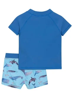 Badeoutfit in Blau
