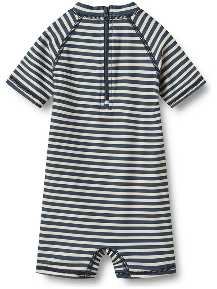 Badeoverall "Cas" in Dunkelblau/ Creme