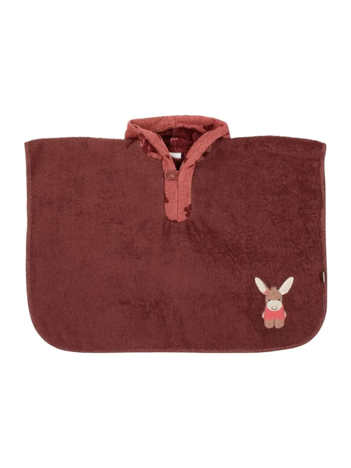 Badeponcho ESEL Emmily in dunkelrot