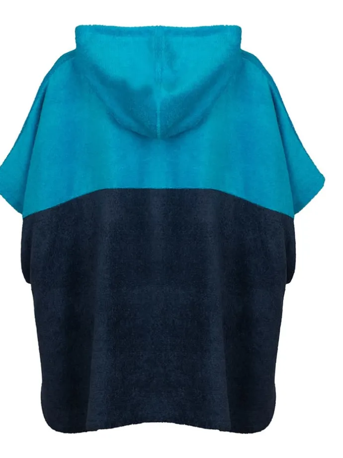 Badeponcho "Kvalvika" in Hellblau/ Dunkelblau