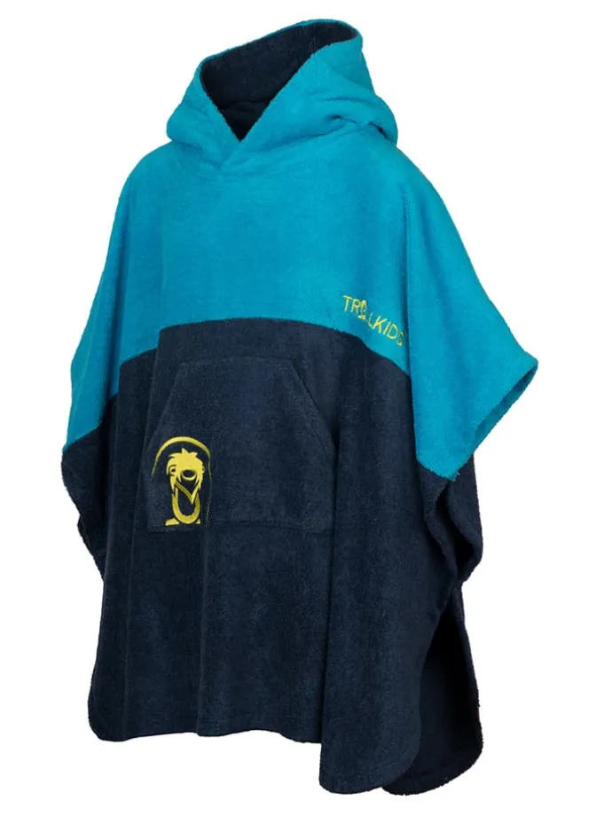 Badeponcho "Kvalvika" in Hellblau/ Dunkelblau