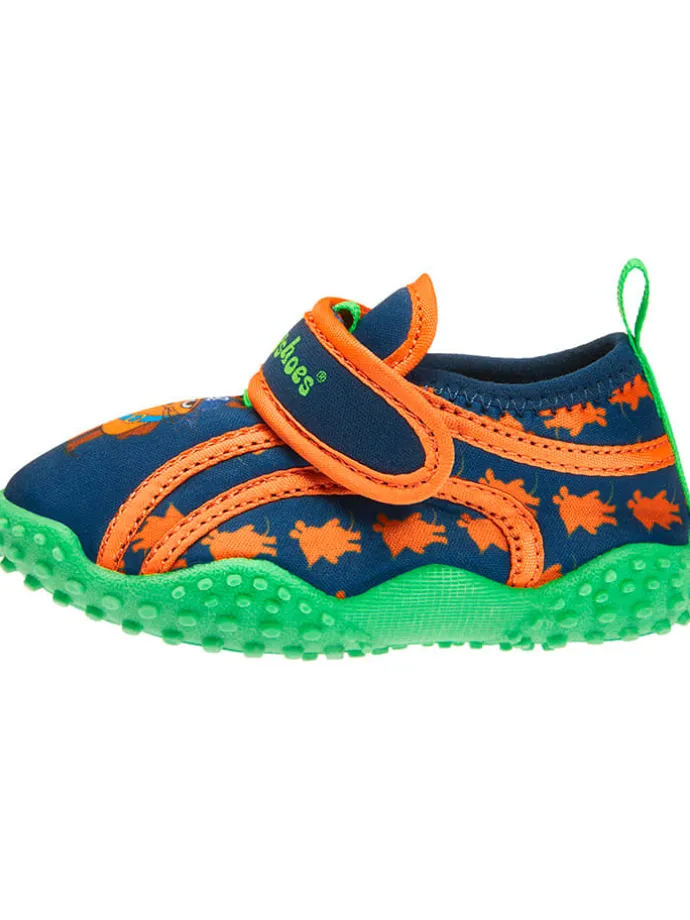 Badeschuhe in Blau/ Orange