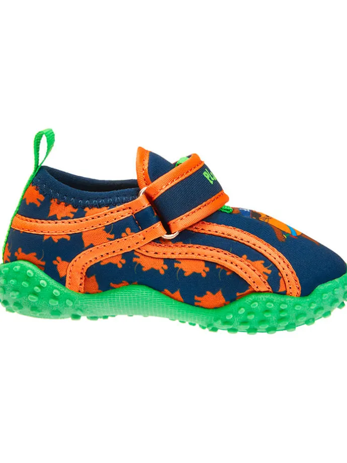 Badeschuhe in Blau/ Orange