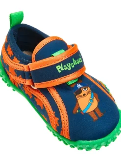 Badeschuhe in Blau/ Orange