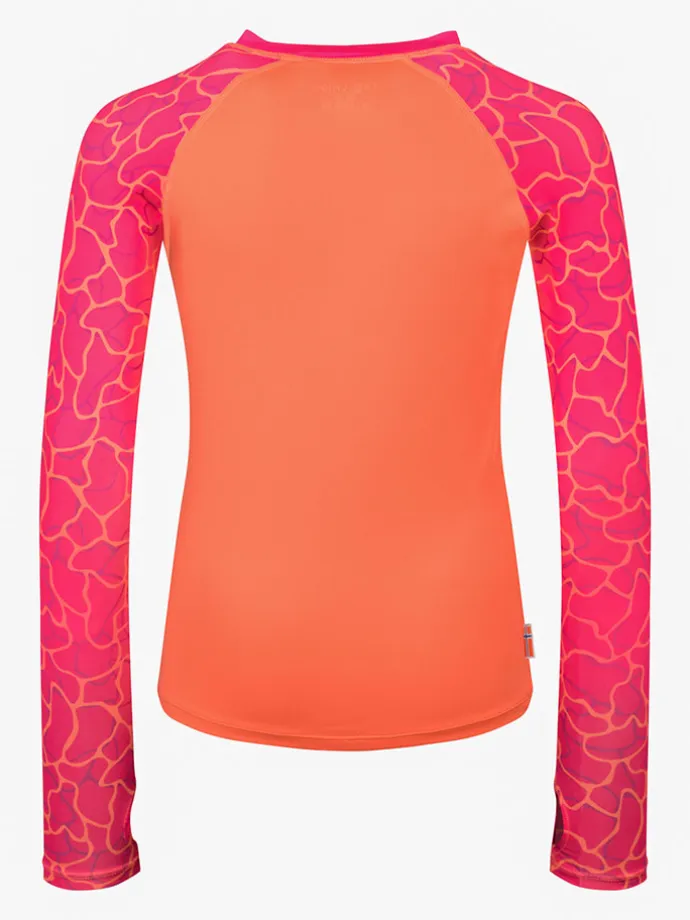 Badeshirt "Haukland" in Orange/ Pink